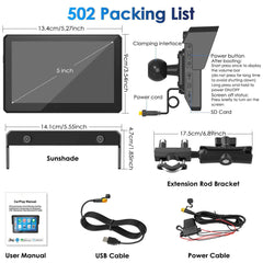 W702/ W502/W619 Wireless Portable Dual Bluetooth Motorcycle Stereo